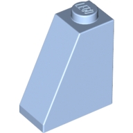 Lego kostka (kostička) 2x1x2 sklon (šikmá) 65°, světle modrá jasná (6060798)